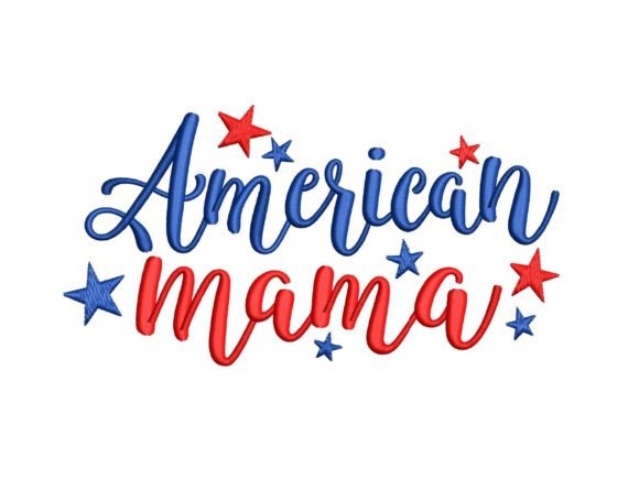 American Mama Embroidery Design