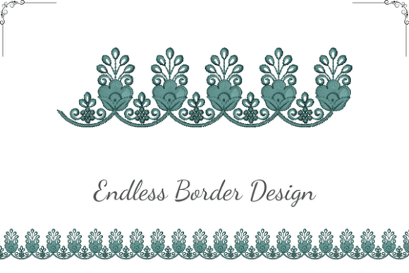 Baroque Border: A Timeless Embroidery Design