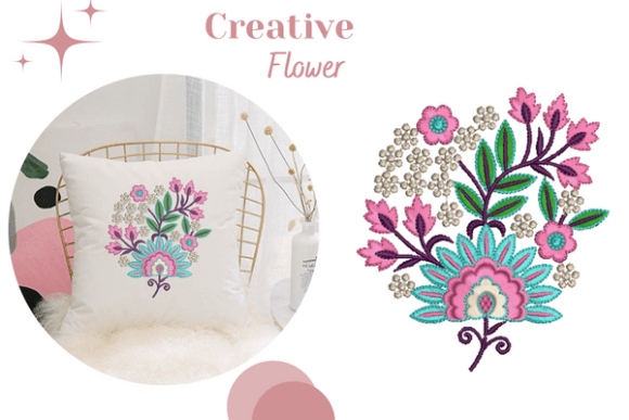 Intricate Flowers Embroidery Design