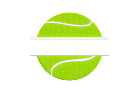 Split Tennis Ball Embroidery Design
